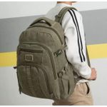 product_image_name-AD-Classic Canvas Backpack - Green-2