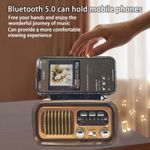 product_image_name-Generic- Vintage Portable Radio with Bluetooth & TWS,  Solar/D Battery/USB Charging, MP3 Player-5