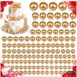 AD Ball or Spherical Cake Topper For Cake Decoration - Gold