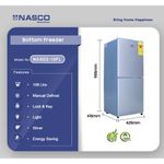 product_image_name-Generic-NASD2-10FL Bottom Freezer Double Door Fridge -106 Litres - Silver-3