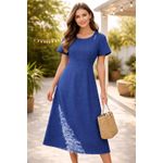product_image_name-Generic-Denim (Jeans) Midi Dress – Deep Blue -3