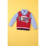 product_image_name-Generic-Stylish Varsity Vest with Stripes Shirt for Boys - Red & Blue-2