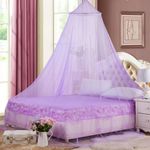 Generic Mosquito Nets Without Stands 5x6.6 Purple Ultimate Protection Double Bed - image 4