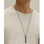 Generic Unisex 3D Bar Pendant Necklace - (Black) - image 2