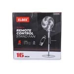Elbee  16'' Standing Fan – Remote Control, 5 Blades, Timer, 3 Cooling Modes-Grey - image 3