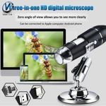 Generic 3 In 1 1600X HD USB Portable Digital Microscope With 8 LEDs With Stand
