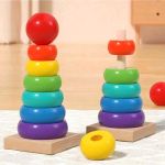 Generic Wooden three-track bead maze toy,4 in 1 Baby Educational Toy Set - image 7