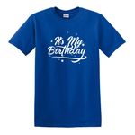 product_image_name-Generic-It's My Birthday Short Sleeve T-shirt-Blue-1