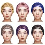 product_image_name-Generic-6pcs Crochet Mesh Hairnet Snood Cap – Multicolor – Comfortable Hair Support for Women-1