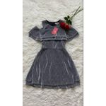 Elegant Velvet  Dress (Size 5-8y)-Grey
