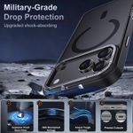 Generic For iPhone 17 Pro Metal Lens Frame Skin Feel Magnetic Phone Case(Black) - image 5