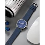 product_image_name-Tomi-T044 Men's Watch Minimalist Fashion Sports Watch Calendar Leather Casual Quartz Watch-Blue silver-2