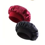 product_image_name-Bluebonnet-2pcs × Silk Bonnet For Sleeping Hair Wrap Head Cover Scarf Protect Braids Bonnet Silk Bonnet Satin Bonnet Hair Sleep Cap - Super Jumbo Hair Wrap Cap for Braids, Wigs & Natural Hair – Luminous Night Protection Bonnet - Pink/Black-4