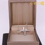 GALUIN 2PCS Women's ECG Heart Rate Necklace - image 3