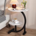 Generic Double-layer small round dining table/lamp table/coffee table/nested table with metal legs - image 2