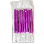 Generic 8 Sizes Soft Plastic Handle Home Aluminum DIY Crochet Knit Hook Knitting - image 2