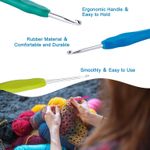 Generic 8 Sizes Soft Plastic Handle Home Aluminum DIY Crochet Knit Hook Knitting - image 3