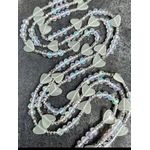 First Lady White Crystal Waist Beads Glow in Dark 