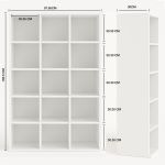Lazava 15-Compartment Open Bookcase - White - image 3
