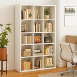 Lazava 15-Compartment Open Bookcase - White - image 5