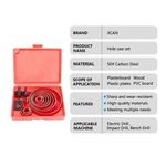 Generic 13pcs 19-127mm hole s-aw cutting set, drill bits for woodworking, metal working projects with Case-Red - image 5