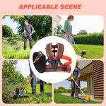 Generic W-Type Padded Dual Shoulder Harness,Grey Orange String Trimmer Back Strap - image 8