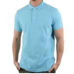 product_image_name-White Label-2 Piece Short Sleeve Polo Shirt - White / Sea Blue-2