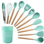 product_image_name-Generic-Kitchen Utensils Set 12Pcs Silicone Non-stick Cooking - Dark Green-1