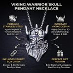 product_image_name-Fashion-ASCENT Handmade Viking Skull Necklace Pendant Chain - Mens Silver Designer Necklace-4
