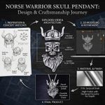 product_image_name-Fashion-ASCENT Handmade Viking Skull Necklace Pendant Chain - Mens Silver Designer Necklace-8