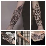 product_image_name-Fashion-5pcs men's flower arm tattoo stickers, temporary tattoo stickers-8
