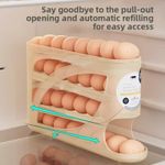 Fashion Rolling slide egg storage rack, egg storage box, large capacity, can hold 30 eggs. - image 2