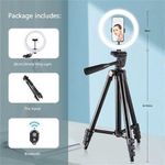 Generic 26cm Tricolor Dimmable Led Beauty Ring Light Aluminum Tripod - image 2