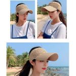 product_image_name-Fashion-Breathable Mesh Sun Visor - Stylish Khaki Pattern, Elastic & Suitable For Outdoor Activities, Running & Beach Fashionable Headwear Sewn Texture Design, Outdoor Stylish Headwear Sewn Texture -3