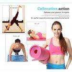 product_image_name-Generic-High Density Thickened Yoga Mat - 183CM*61CM*10MM With Straps + Mesh Bag - Pink - Pink-4