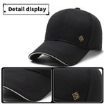 Fashion Minimalist Black Men’s Baseball Cap – Adjustable Breathable Outdoor Hat - image 7