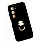 Infinix Hot 60 Case Slide Window Lens Protection with Magnetic Stand. Black