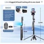 product_image_name-Generic-Q515 Anti Shake Extendable 4-Leg Smartphone Facial Tracking(Ai) Gimbal with Selfie Stick -Black-4