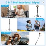 product_image_name-Generic-Q515 Anti Shake Extendable 4-Leg Smartphone Facial Tracking(Ai) Gimbal with Selfie Stick -Black-5
