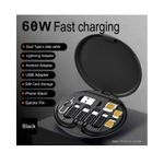 ShebSheb 4-in-1 USB C to Lightning Adapter Kit with Multi-Functional Storage Box(Black) - image 2