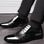 product_image_name-Banagat-Men's Formal Wedding Corporate Shoes Lace Up Patchwork Color Black-2