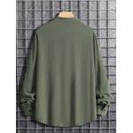 product_image_name-Fashion-Men's Top Pure Cotton Solid Henry Long Sleeve Shirt-4