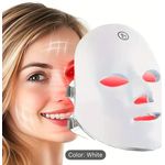 product_image_name-Generic-7 Colour Face Led Light Therapy Skin Beauty Facial Mask - White-1