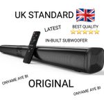 product_image_name-White Label-6000W - High Powerful Quality Wireless In-Built TV Subwoofer Soundbar - Black ( UK STANDARD )-1