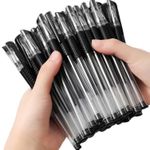 product_image_name-Generic-5Pcs Black Bullet 0.5mm Replaceable Refill Gel Pen (Free 10PCs Refill)-1