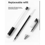 product_image_name-Generic-5Pcs Black Bullet 0.5mm Replaceable Refill Gel Pen (Free 10PCs Refill)-6