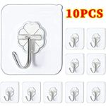 SA 10 PCS Powerful Non-Mark Storage Hooks Hangers Fixtures