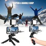 NOVOO Smartphone Vlog Kit Mini LED Video Light + Cardioid Microphone + Extendable Phone Clip + Tripod - image 2
