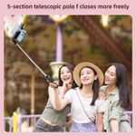 product_image_name-Generic-Multifunctional Extended Wireless Bluetooth Selfie Stick R1S PLUS Tripod + Fill Light +Shutter Remote 100 CM Length-5