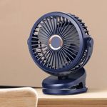 Generic Mini Clip Rechargeable 10000mah 360° Rotation 4 Speeds Desktop Fan Wind - image 7
